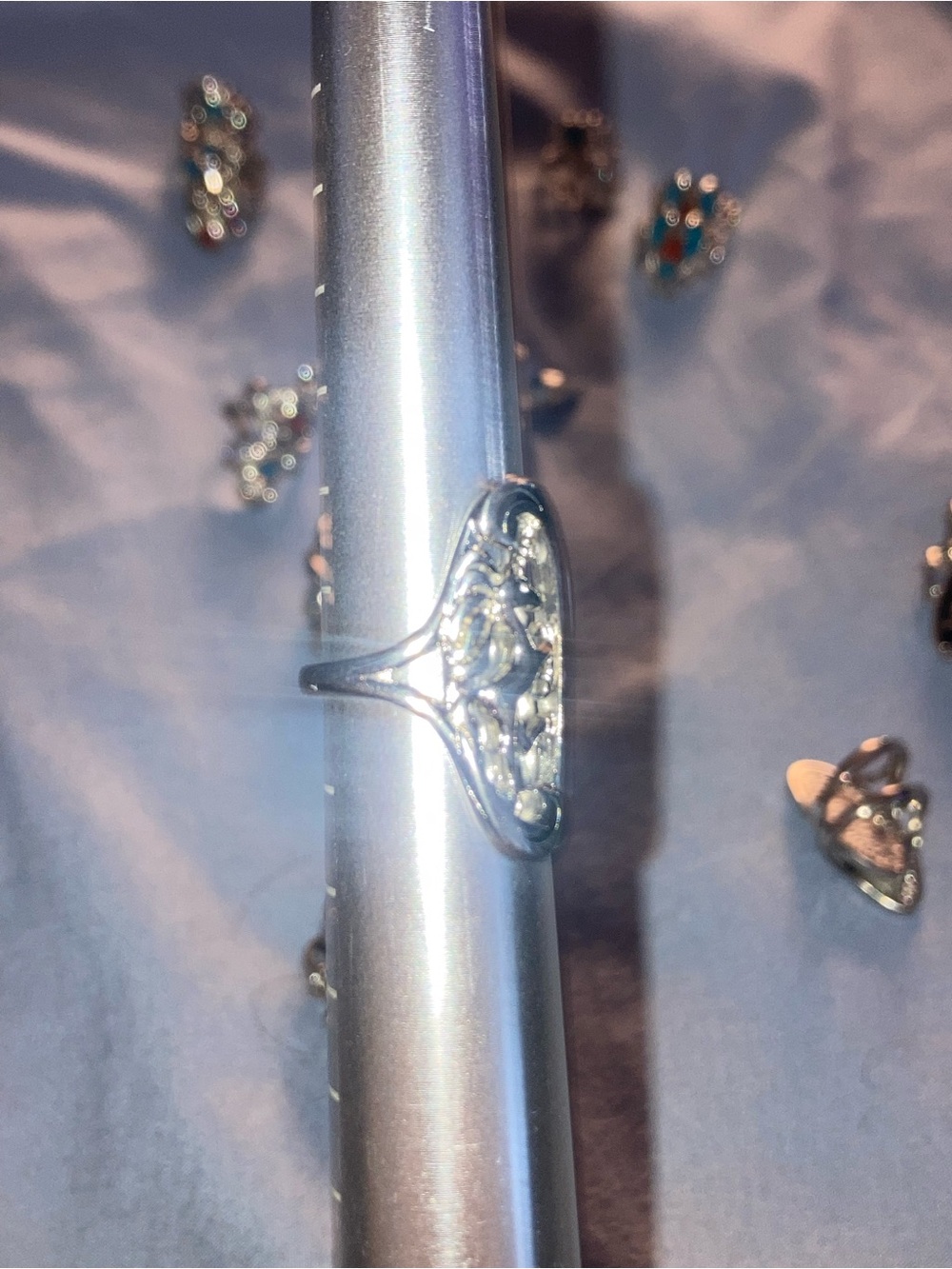 Sterling Silver Unicorn Motif Ring - Silver - Picture 2 of 4